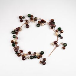Scottish Everlastings Ltd 183cm Bauble Garland Green & Bronze - thumbnail 2