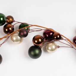 Scottish Everlastings Ltd 183cm Bauble Garland Green & Bronze - thumbnail 3