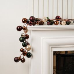 Scottish Everlastings Ltd 183cm Bauble Garland Green & Bronze - thumbnail 1