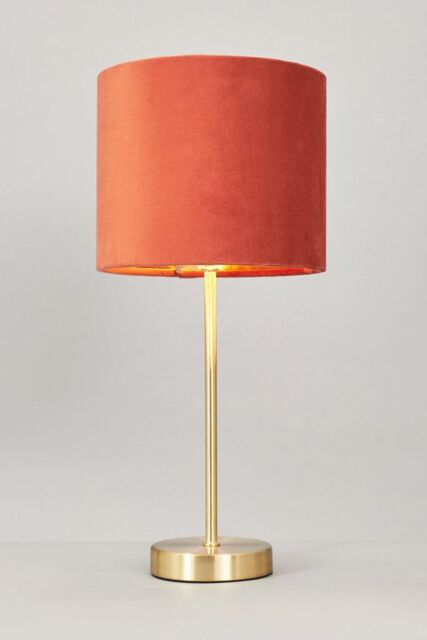 BHS Lighting Velvet Table Lamp in Orange - image 1