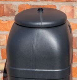 Samuel Alexander 100L Slim Space Saver Water Butt With Lid & Tap Carry Handles in Black - thumbnail 3