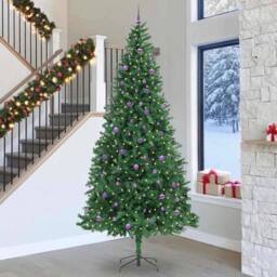 Berkfield Home Artificial Christmas Tree with 300 LEDs with Stand Green 300 cm