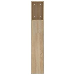 Berkfield Home Headboard Cabinet Sonoma Oak 200x18.5x104.5 cm in Brown - thumbnail 4