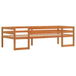 Berkfield Home Kids' Bed Frame without Mattress Wax Brown 75x190 cm Small Single - thumbnail 3