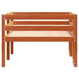Berkfield Home Kids' Bed Frame without Mattress Wax Brown 75x190 cm Small Single - thumbnail 6