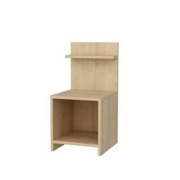 CALICOSY Bedside Table With 1 Niche, Oak Wood Finish, H72 Cm - ULLMAN in Light Brown - thumbnail 3