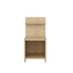 CALICOSY Bedside Table With 1 Niche, Oak Wood Finish, H72 Cm - ULLMAN in Light Brown