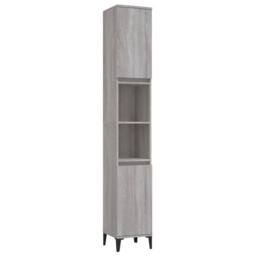 Berkfield Home Modern 3 Piece Bathroom Furniture Set Grey Sonoma Engineered Wood - thumbnail 6