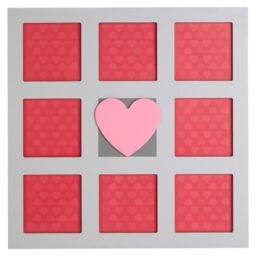 Orsina Interiors Premier Kids Heart Design Wall Frame, Personalised Photo Frame, Living Room Photo Frame, Modern Single Photo Frame in Red - thumbnail 1