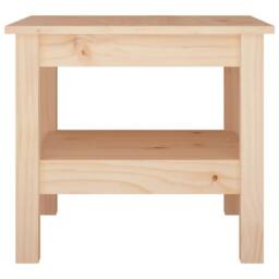 Berkfield Home Coffee Table 45x45x40 cm Solid Wood Pine in Natural - Size: 45 x 45 x 40 cm - thumbnail 3