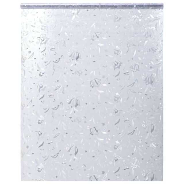 Berkfield Home Window Film Frosted Flowers Pattern 45x500 cm PVC in Black - image 1