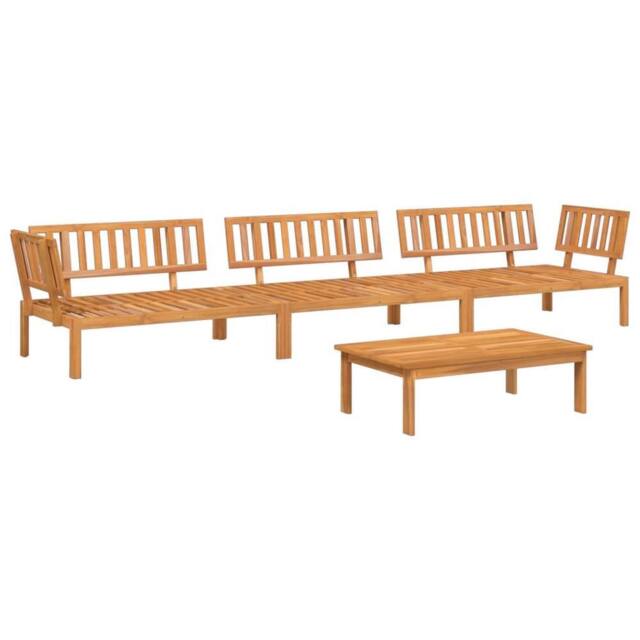 Berkfield Home 4 Piece Garden Pallet Sofa Set Solid Wood Acacia in Brown - image 1