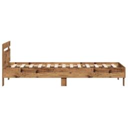 Berkfield Home Old Wood Bed Frame 90x200 cm - Made from engineered wood in Brown - thumbnail 6