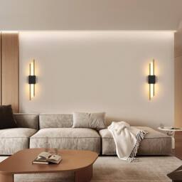 Goeco LED Indoor Wall Light, 40cm, 10W, 3000K, Creative Modern Wall Light in Black - thumbnail 7