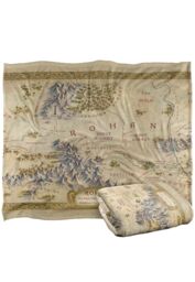 Lord of the Rings War of The Rohirrim Map Silky Touch Super Soft Throw Blanket 152 X 127 cm in White - thumbnail 2