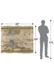 Lord of the Rings War of The Rohirrim Map Silky Touch Super Soft Throw Blanket 152 X 127 cm in White - thumbnail 5