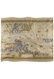 Lord of the Rings War of The Rohirrim Map Silky Touch Super Soft Throw Blanket 152 X 127 cm in White - thumbnail 1