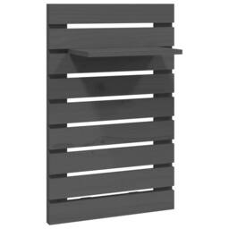 Berkfield Home Wall-mounted Bedside Shelves 2 pcs Grey Solid Wood Pine - thumbnail 5