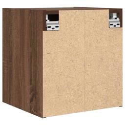 Berkfield Home Durable Wall-Mounted Bedside Cabinet Brown Oak 38x34x40 cm - Size: 38 x 34 x 40 cm - thumbnail 8