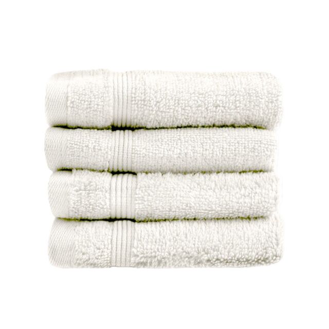 Allure Bath Fashions Luxury Zero Twist Egyptian Cotton Face Cloths - Pack of 4 in Cream - image 1