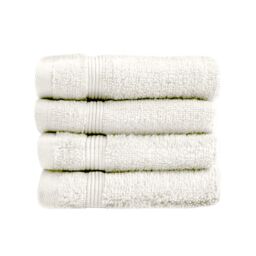Allure Bath Fashions Luxury Zero Twist Egyptian Cotton Face Cloths - Pack of 4 in Cream