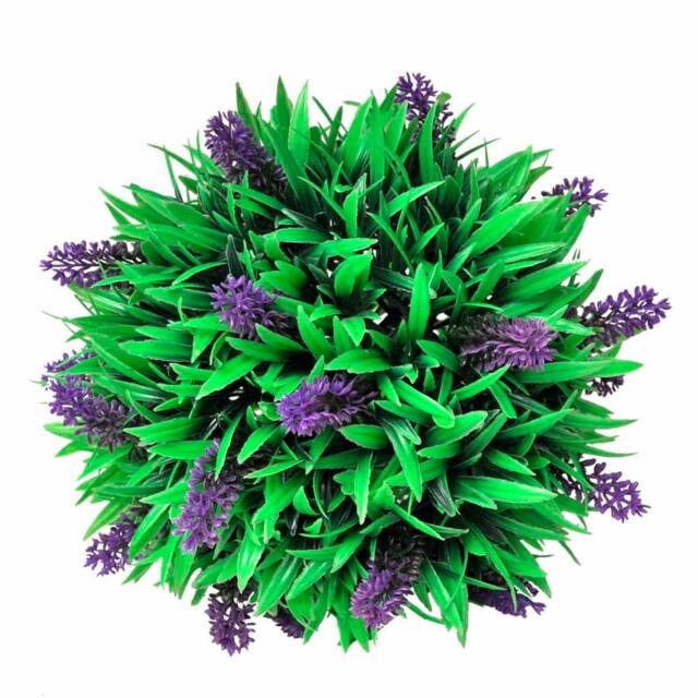 Berkfield Home Set of 2 Artificial Boxwood Ball with Lavender 28 cm in Green - image 1