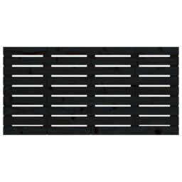 Berkfield Home Wall Headboard Black 146x3x63 cm Solid Wood Pine - Size: 146 x 3 x 63 cm - thumbnail 4