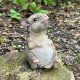 Animal Crackers Happy Mouse Fairy Garden Ornament, Rat Or Mouse Lover Collectable in Grey - thumbnail 6