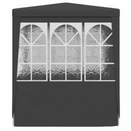 Berkfield Home Professional Party Tent with Side Walls 2x2 m Anthracite 90 g/m? in Black - thumbnail 5