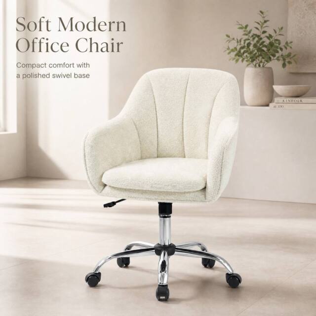 STILVORA Office Chair with Rocking Motion in Beige - image 1