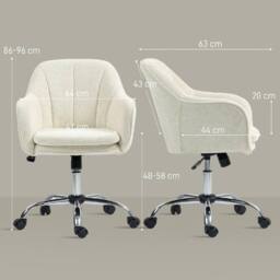 STILVORA Office Chair with Rocking Motion in Beige - thumbnail 2