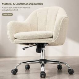 STILVORA Office Chair with Rocking Motion in Beige - thumbnail 7