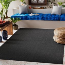 RugsX Flat Rug in Black - Size: 140 cm x 200 cm - thumbnail 4