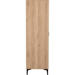 Seconique Miami 3 Door Wardrobe - Oak Effect / Black in Light Oak - thumbnail 6