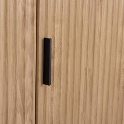 Seconique Miami 3 Door Wardrobe - Oak Effect / Black in Light Oak - thumbnail 7