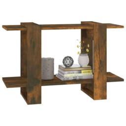 Berkfield Home Book Cabinet/Room Divider Smoked Oak 80x30x51 cm in Brown - Size: 80 x 30 x 51 cm - thumbnail 4