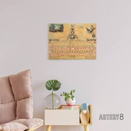 "Artery8 US Federal Government American Union Diagram Canvas Wall Art Print in Beige - Size: W18"" x H24""" - thumbnail 3