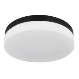 Netlighting Vranos Outdoor Flush Matt Black IP44 Opal Glass Shade 3x E27 - thumbnail 2
