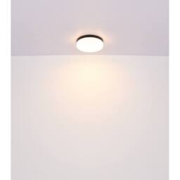 Netlighting Vranos Outdoor Flush Matt Black IP44 Opal Glass Shade 3x E27 - thumbnail 5