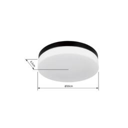 Netlighting Vranos Outdoor Flush Matt Black IP44 Opal Glass Shade 3x E27 - thumbnail 6