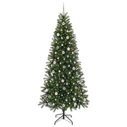 Berkfield Home Artificial Christmas Tree with 300 LEDs Green 240 cm PE & PVC - thumbnail 3