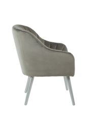 Orsina Comfortable Mustard Fabric Armchair For Reading, Mid-century Modern chair For Livingrooms, Sleek Armchair in Grey - thumbnail 3