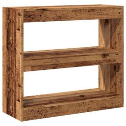 Berkfield Home Elegant Book Cabinet/Room Divider Old Wood 80x30x72 cm in Brown - Size: 80 x 30 x 72 cm - thumbnail 3