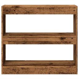 Berkfield Home Elegant Book Cabinet/Room Divider Old Wood 80x30x72 cm in Brown - Size: 80 x 30 x 72 cm - thumbnail 4