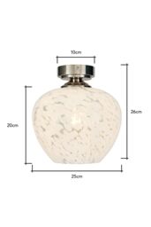 BHS Lighting Agnes Flush Ceiling Light in Silver - thumbnail 5