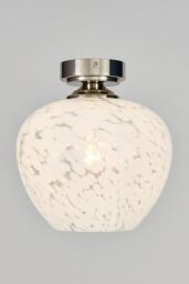 BHS Lighting Agnes Flush Ceiling Light in Silver - thumbnail 1