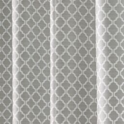 Luxury Living Two-Tone Jacquard Geometric Eyelet Lined Curtains in Silver - Size: 229 cm width x 274 cm drop - thumbnail 3
