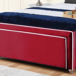UK Bed Furniture Ariana Ottoman Gas Lift Upholstered Bed with 48 Inch Headboard in Maroon - Size: Single - thumbnail 3