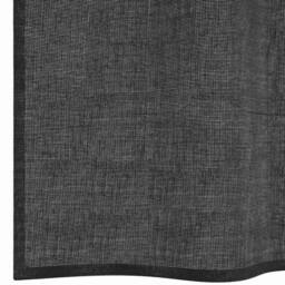 Berkfield Home Voile Curtains with Tab Top 2 pcs Black - thumbnail 6