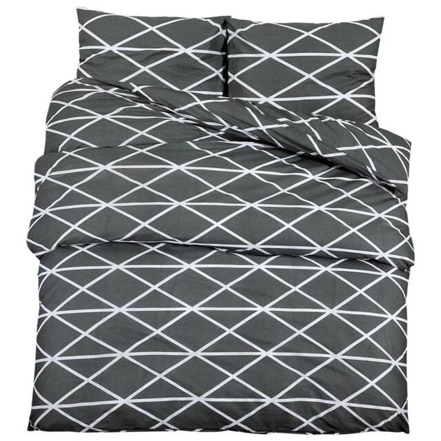 Berkfield Home Duvet Cover Set Grey 260x240 cm Cotton - image 1